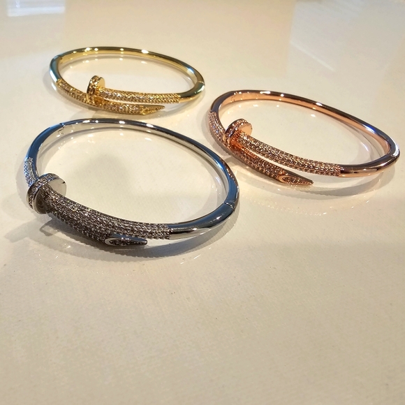 Iced Out Set of 3 Bracelets Bangles You will Love! - Picture 3 of 6